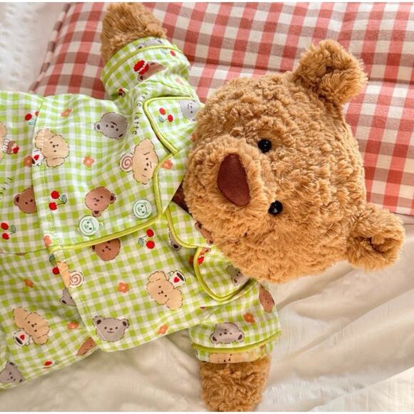 Bartholomew bear cute clothes outfits - green sleepwear(medium) - Picture 3 of 3